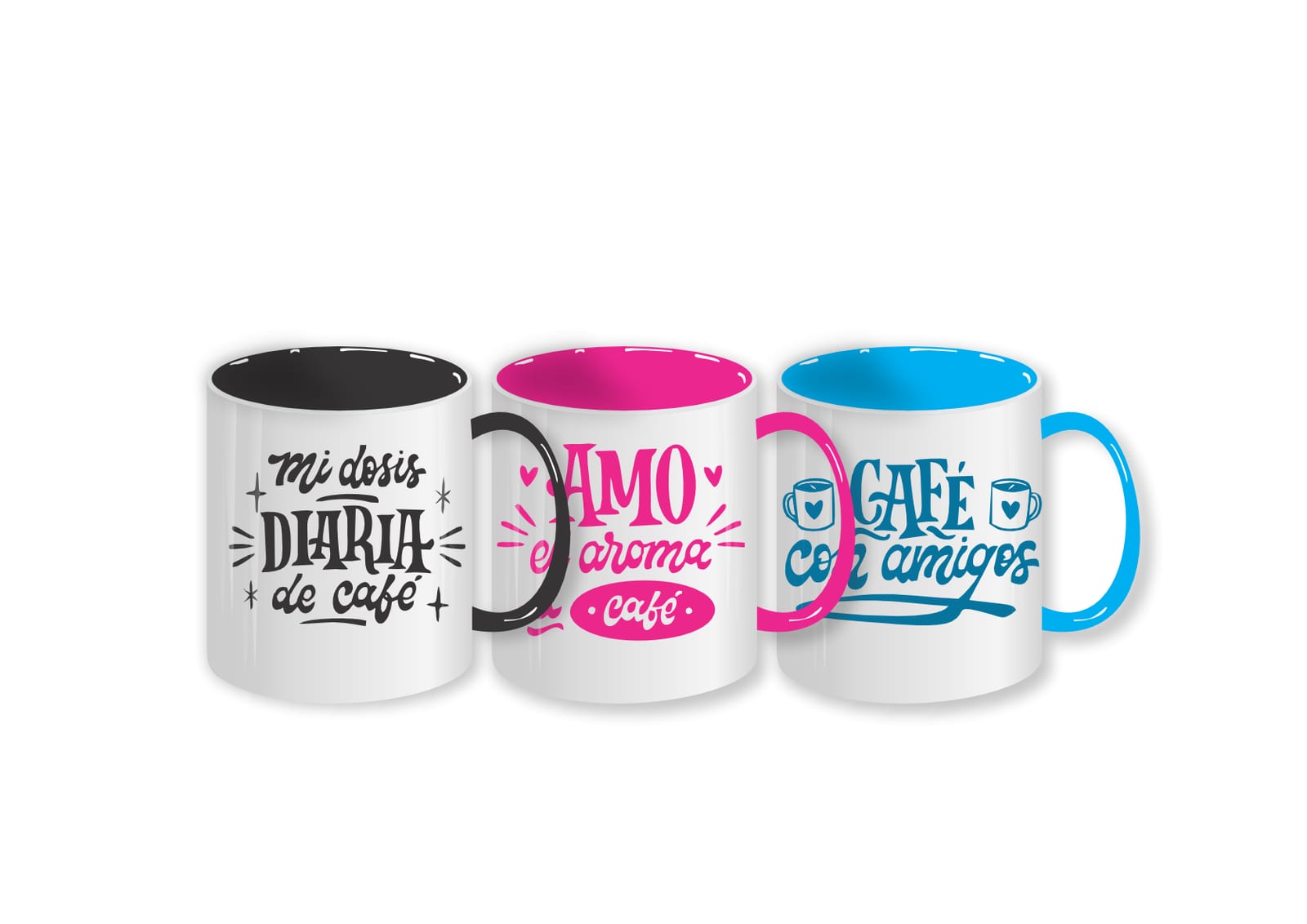 Caneca de polímero alça colorida