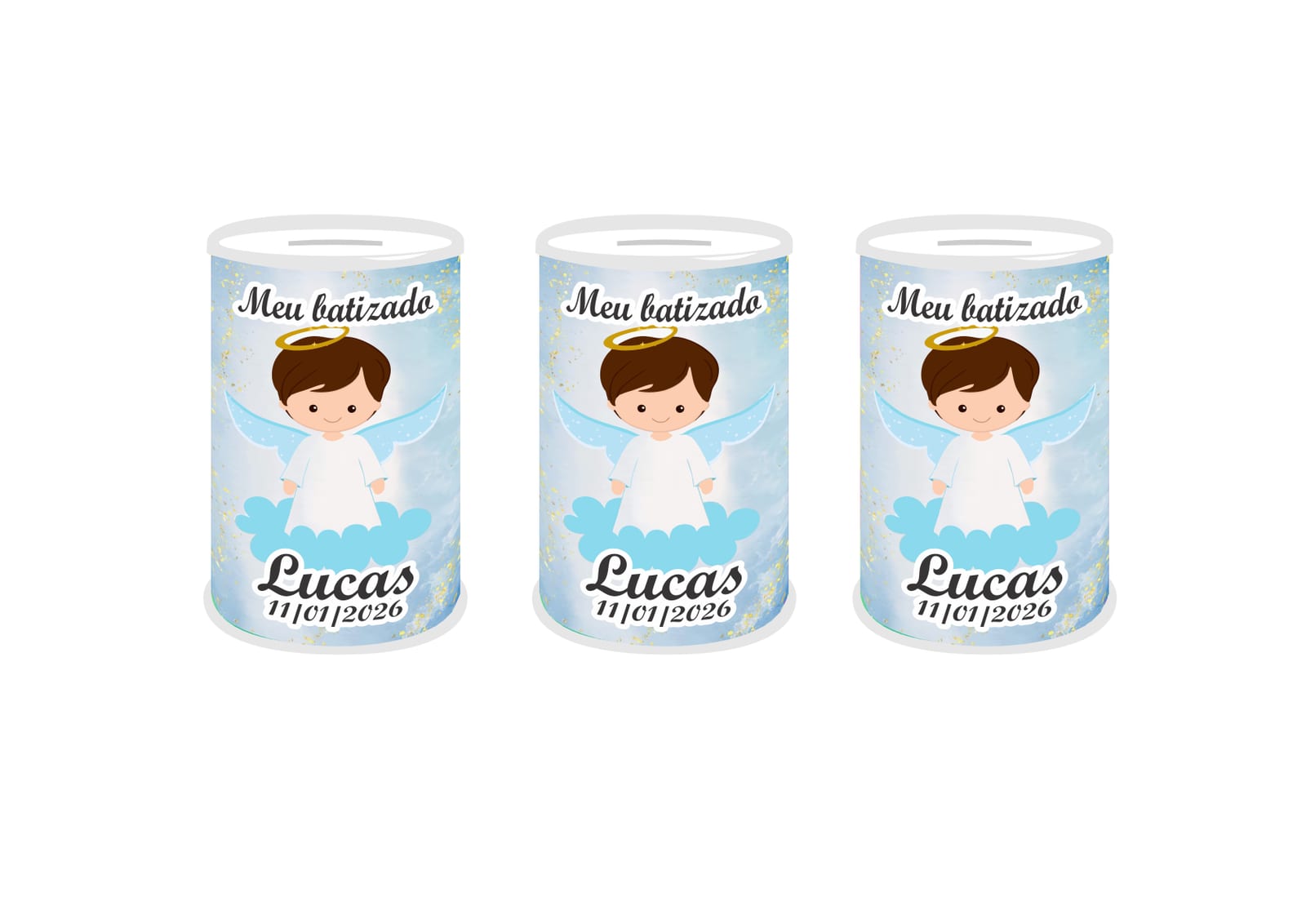 Cofrinho de papelão menino